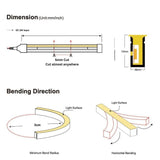 Warm White Neon Flex 2700K 24V 6x12mm IP67 Waterproof 5mm Cut - UK LED Lights